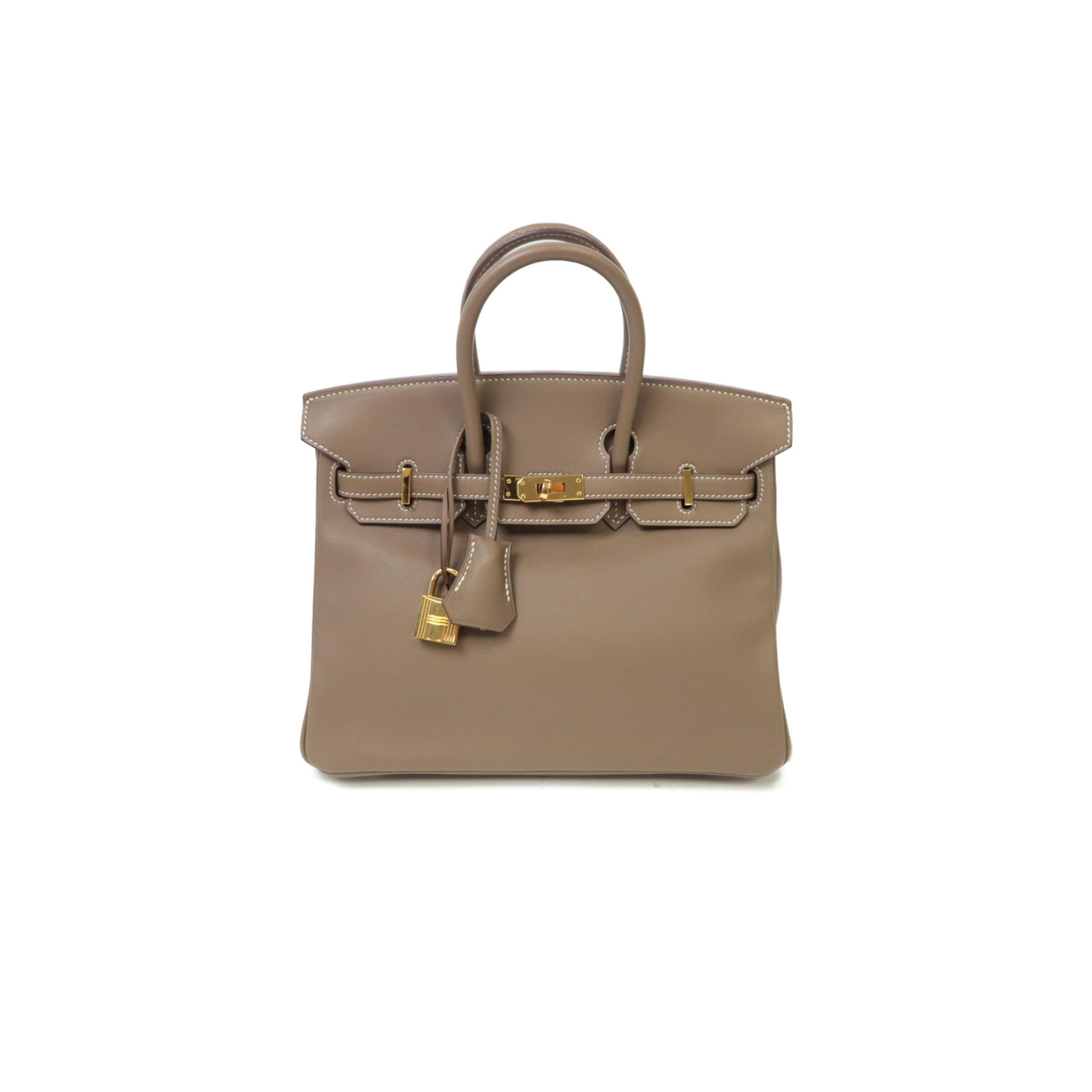H**me5 BIRKIN 25 SWIFT LEATHER ELEPHANT GREY GOLD BUCKLE 2161400204332 (25*20*13cm) Master Quality